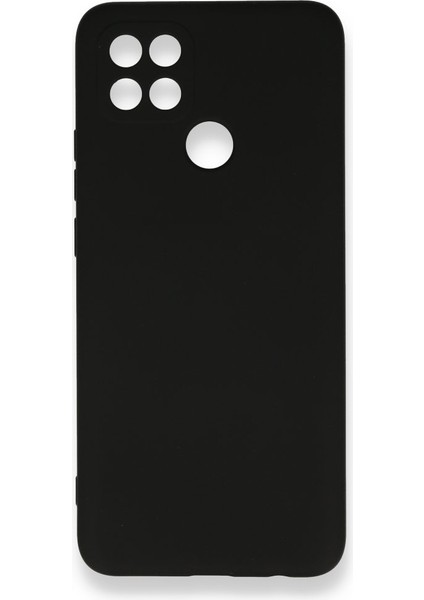 Oppo A15 Kılıf Içi Kadife Kaplı Nano Silikon Kapak - Siyah