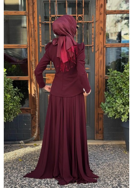 Qeen Abiye 4437 Bordo fırsatları