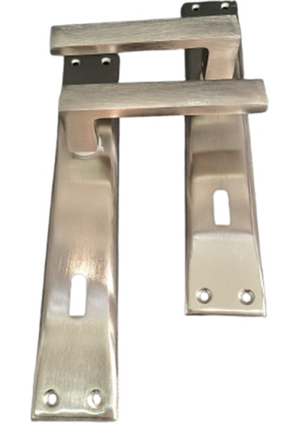 Aynalı Tam Saten Oda Kapı Kolu -1 Takım - No : 1-2