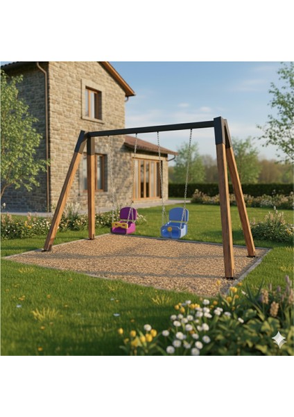 Ahşap Salıncak, Park Salıncak, Ahşap Bahçe Salıncağı