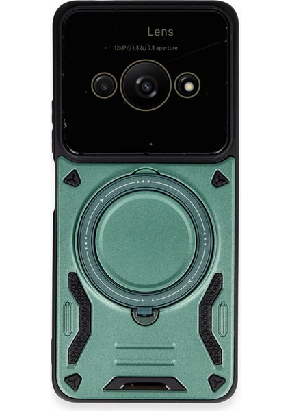 Poco C61 Kılıf Tam Koruma Sağlayan Manyetik Standlı Tank Silikon Kapak Ryc/joy Lens