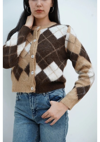 Bisiklet Yaka Baklava Desen Hırka fiyatları