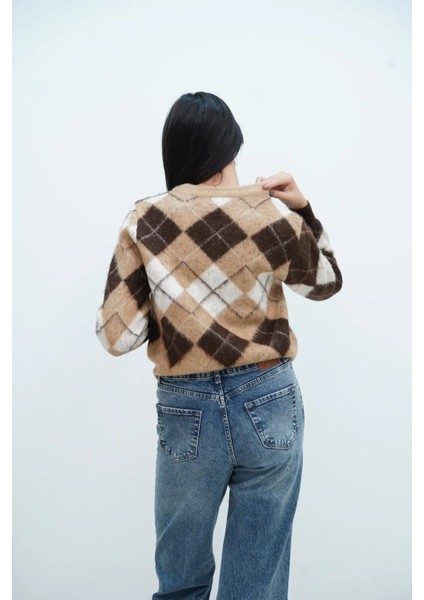 Bisiklet Yaka Baklava Desen Hırka modelleri