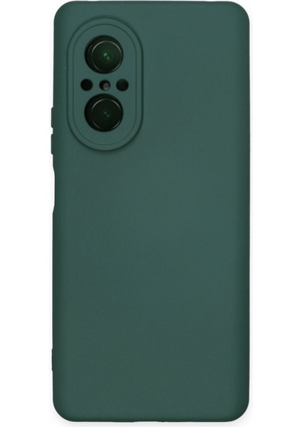 Huawei Nova 9 Se Kılıf Içi Kadife Kaplı Nano Silikon Kapak - Koyu Yeşil