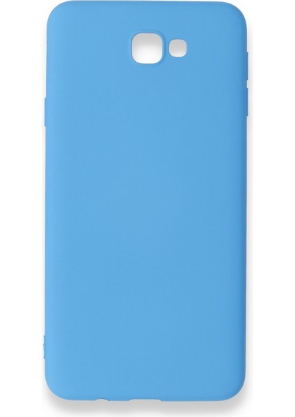 Samsung Galaxy J7 Prime Kılıf Içi Kadife Kaplı Nano Silikon Kapak - Mavi