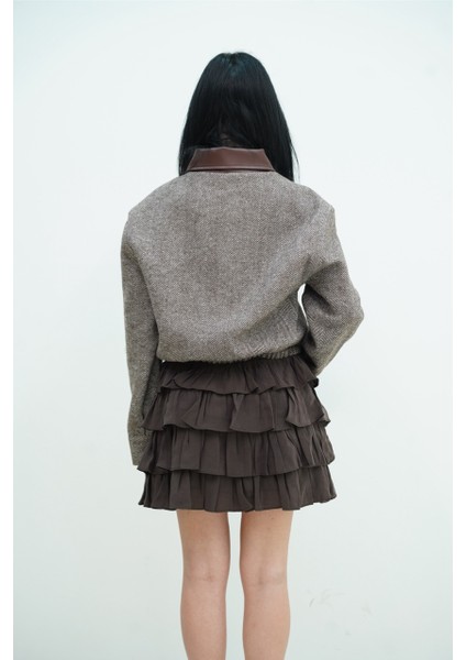 Balıksırtı Kaşe Mathclı Ceket modelleri