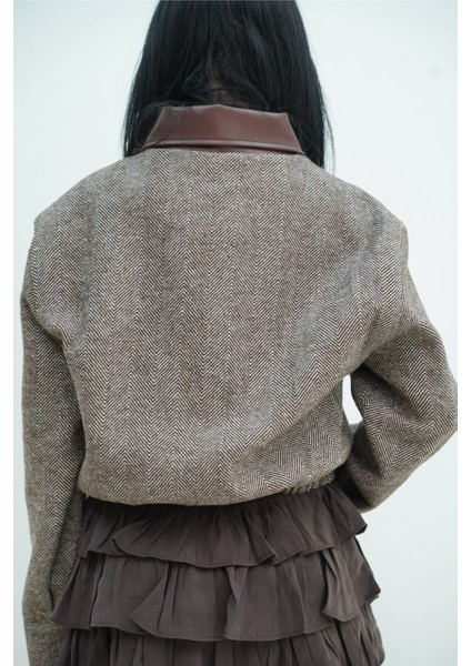 Balıksırtı Kaşe Mathclı Ceket fırsatları