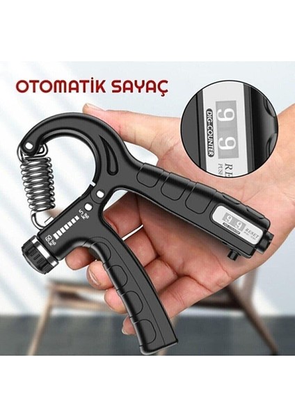 Ayarlanabilir Sayaçlı El Yayı 5-60 kg Ayarlı Bilek Kas Güçlendirme Aleti Damar Çıkarıcı Yay