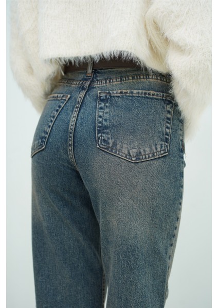 Kemerli Tintli Pantolon