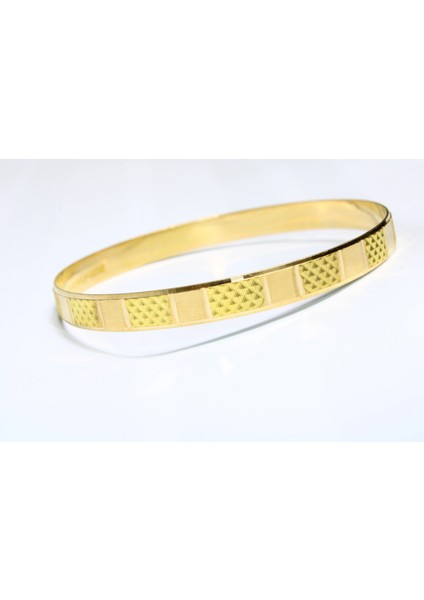 22 Ayar Altın Desenli Bilezik Kelepçe 13.78 gr modelleri