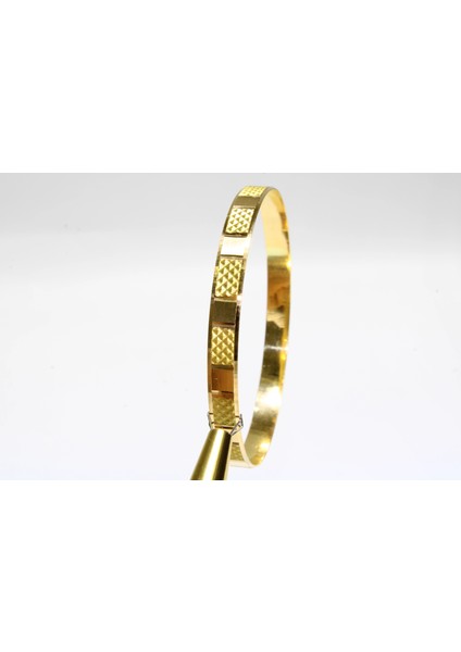 22 Ayar Altın Desenli Bilezik Kelepçe 13.78 gr indirimleri