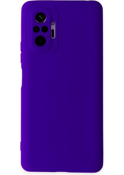 Redmi Note 10 Pro Kılıf Içi Kadife Kaplı Nano Silikon Kapak - Mor