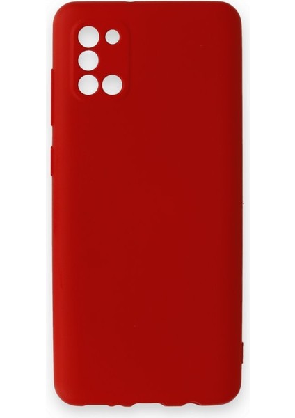 Samsung Galaxy A31 Kılıf Içi Kadife Kaplı Nano Silikon Kapak - Kırmızı