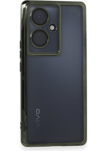 Vivo V29 Lite Kılıf Kamera Lens Korumalı Parlak Silikon Kapak Ryc/razer Lens - Yeşil