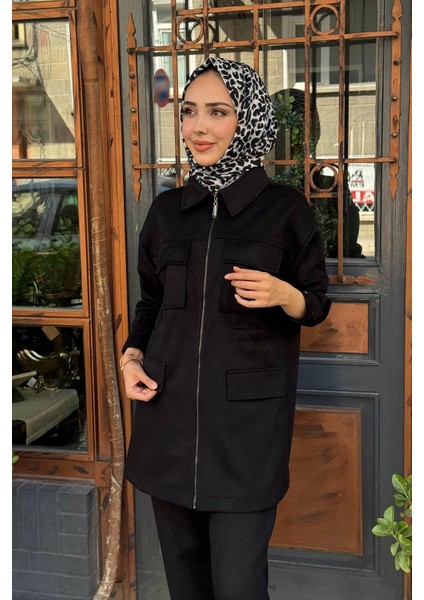 Taşlı Süet Pantolonlu Takım MA24.34 Siyah modelleri