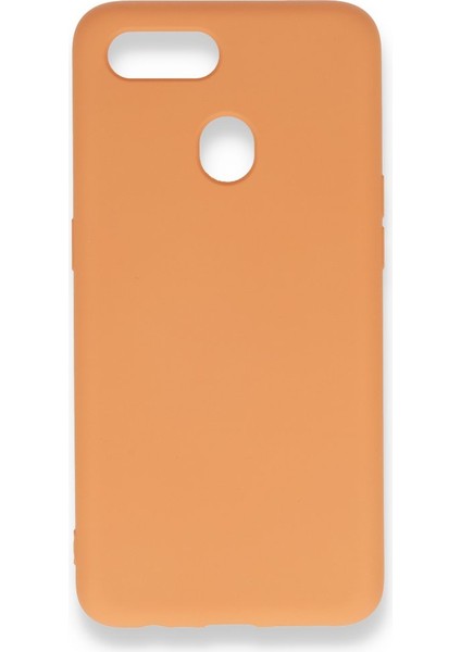 Oppo A5S Kılıf Içi Kadife Kaplı Nano Silikon Kapak - Turuncu
