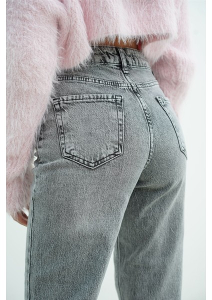 Gri Mom Pantolon modelleri