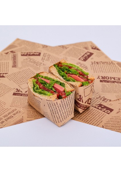 Kendinden Desenli Yağlı Kağıt | 50 Adet Vintage Gazete Desen Sunum Kağıdı | Vintage Yağlı Kağıdı fırsatları