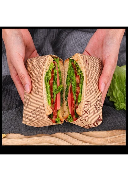 Kendinden Desenli Yağlı Kağıt | 50 Adet Vintage Gazete Desen Sunum Kağıdı | Vintage Yağlı Kağıdı