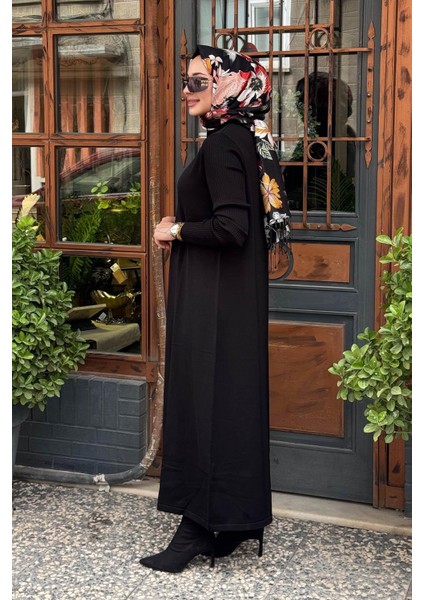 Nurcan Çetin Triko Elbise NR162 Siyah fiyatları