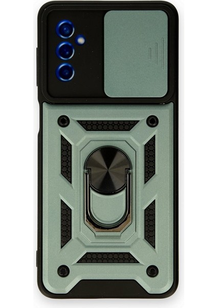 Samsung Galaxy M52 5g Kılıf Kamera Koruma Sürgülü Şık Pars Tank Sert Silikon Kapak