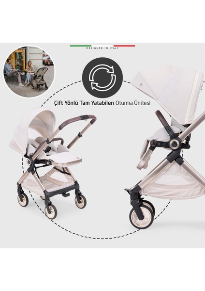 Rotabile Premium Çift Yönlü Bebek Arabası Bej indirimleri