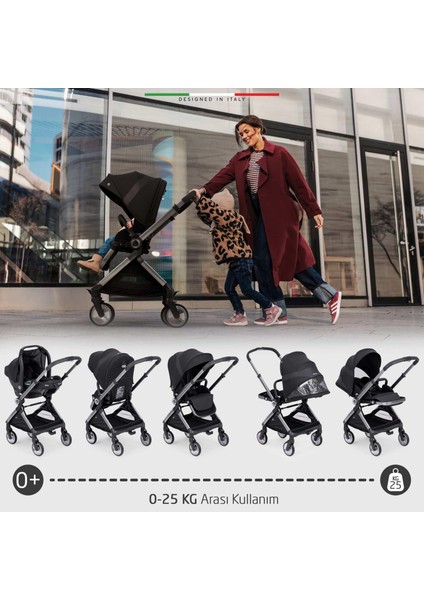 Rotabile Premium Travel Sistem Bebek Arabası Siyah fırsatları
