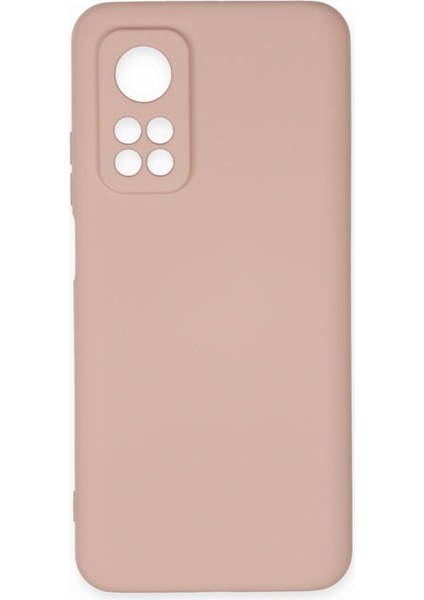 Xiaomi Mi 10T Kılıf Içi Kadife Kaplı Nano Silikon Kapak - Pudra