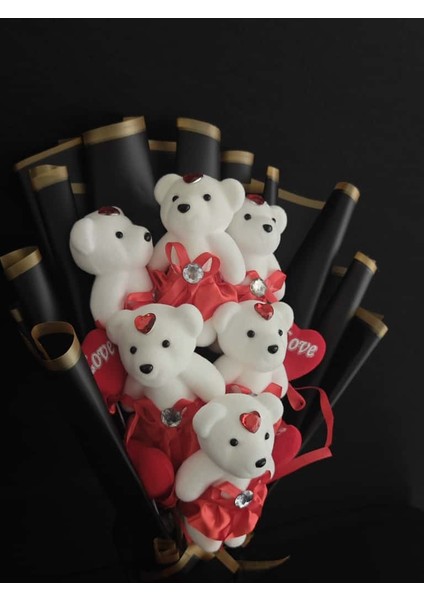 Peluş Ayıcık Buketi Romantik Hediye Sevgililer Günü, Yıldönümü, Doğum Günü Için Özel Tasarım modelleri
