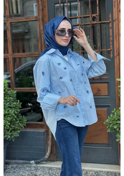 Gömlek 25W8012 Mavi modelleri