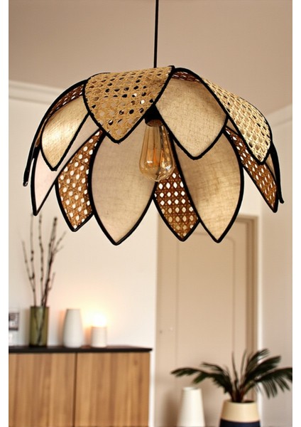 Hazeran & Kumaş Sarkıt Avize 50×25 Cm, Lotus Tasarım, Salon/yemek Masası/mutfak Aydınlatma modelleri