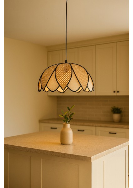 Hazeran & Kumaş Sarkıt Avize 50×25 Cm, Lotus Tasarım, Salon/yemek Masası/mutfak Aydınlatma fırsatları