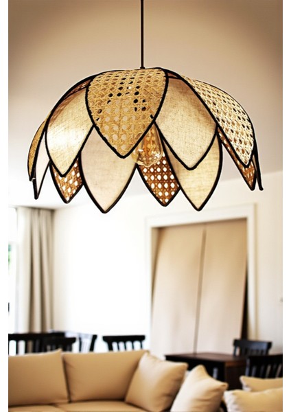 Hazeran & Kumaş Sarkıt Avize 50×25 Cm, Lotus Tasarım, Salon/yemek Masası/mutfak Aydınlatma indirimleri