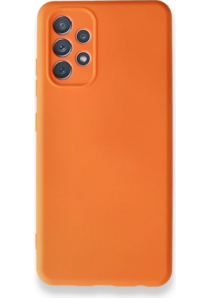 Samsung Galaxy A32 Kılıf Içi Kadife Kaplı Nano Silikon Kapak - Turuncu
