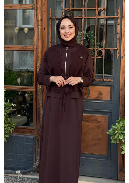 Elbise W-6942 Kahve modelleri