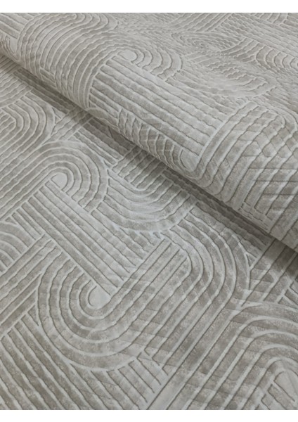 Smart Diamond Krem Saçaklı Kabartmalı Yıkanabilir Kaymaz Taban Kesme Yolluk Halı indirimleri