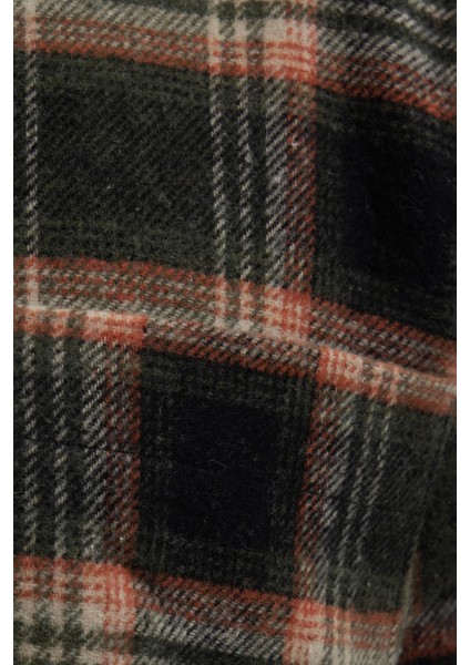 Erkek Regular Fit Normal Kesim Çift Cepli Kışlık Oduncu Kareli Gömlek