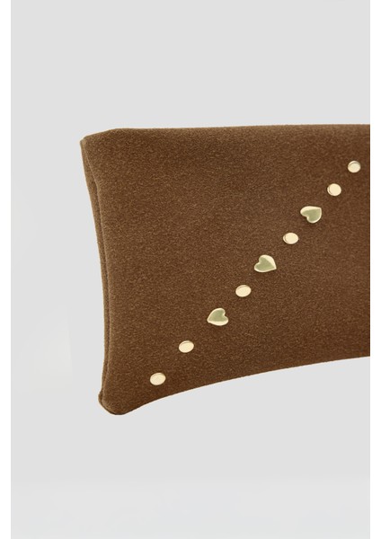 Geez Troklu Clutch Çanta Taba