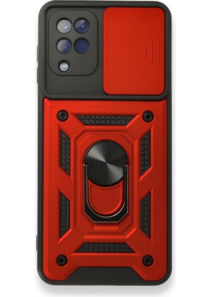 Samsung Galaxy M32 Kılıf Kamera Koruma Sürgülü Şık Pars Tank Sert Silikon Kapak