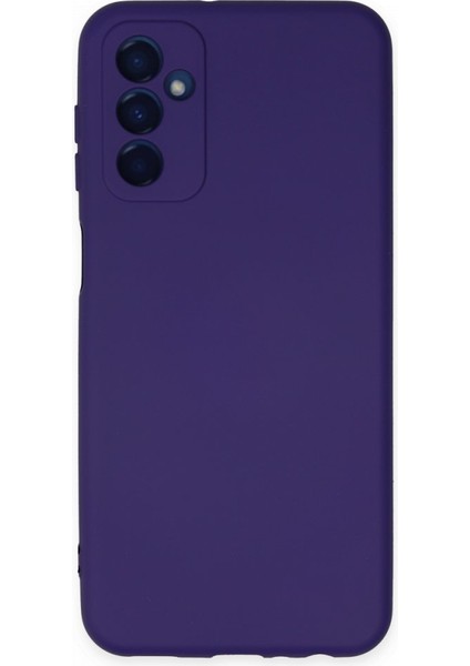 Samsung Galaxy M13 Kılıf Içi Kadife Kaplı Nano Silikon Kapak - Mor