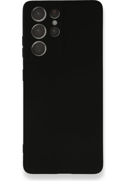 Samsung Galaxy S21 Ultra Kılıf Içi Kadife Kaplı Nano Silikon Kapak - Siyah