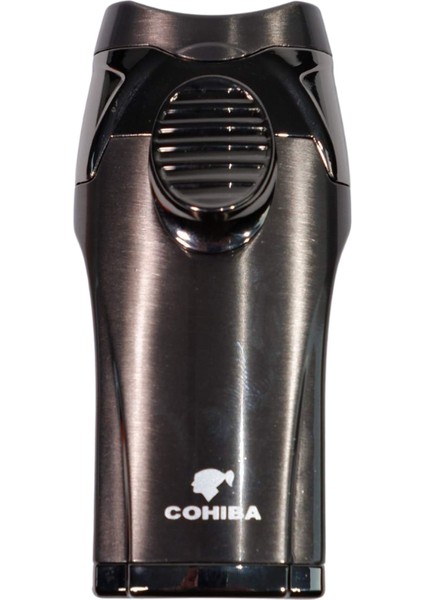 Çift Torch Pürmüz Gunmetal Puro Çakmağı