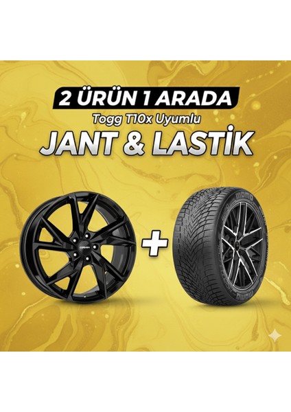 Togg T10X Uyumlu 225/60R18 Kış Lastiği 4 Adet YILI:2025 + CA238018 B 18"jant 4 Adet