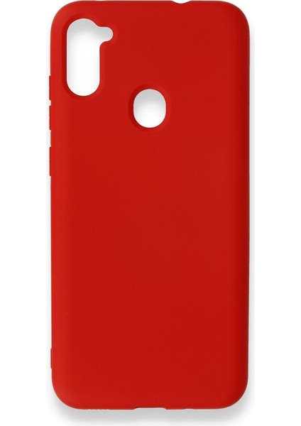 Samsung Galaxy M11 Kılıf Içi Kadife Kaplı Nano Silikon Kapak - Kırmızı
