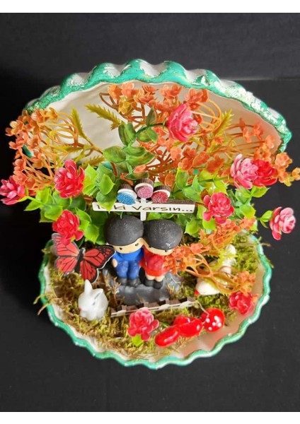 “iyi Ki Varsın” Temalı Kabuk Saksılı El Yapımı Teraryum – Tüm Özel Günler Için Anlamlı Hediye fırsatları