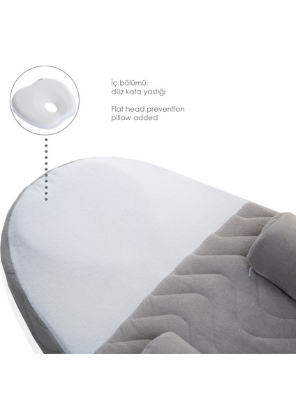 Kiraz Çekirdekli Antikolik Uyku Yastığı Air Gri fırsatları