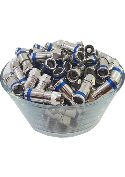 Rg6 Dijitürk Sıkmalı F Konnektör Sıkmalı F Konnektör 100 Adet fiyatları