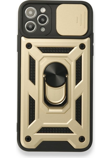 iPhone 11 Pro Kılıf Tam Koruma Sağlayan Kamera Sürgülü Sert Silikon Kapak Ryc/pars Yüzüklü