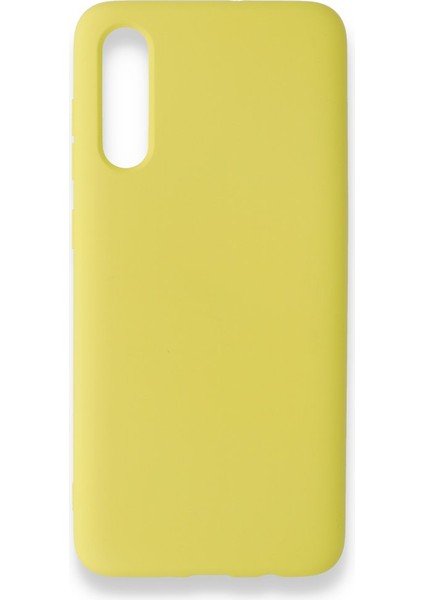 Samsung Galaxy A70 Kılıf Içi Kadife Kaplı Nano Silikon Kapak - Sarı