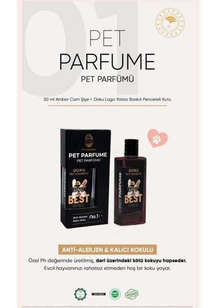 Pet Kedi ve Köpek Parfümü Anti-alerjen 50 ml